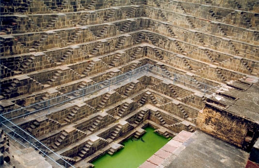 Chand Baori, a large stepwell in Abhaneri village in the Indian state of Rajasthan 3