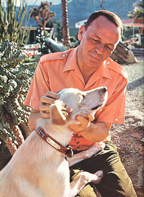 Frank Sinatra with his dog Ringo