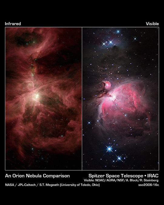 Orion-Nebula-infrared-and-visible-light