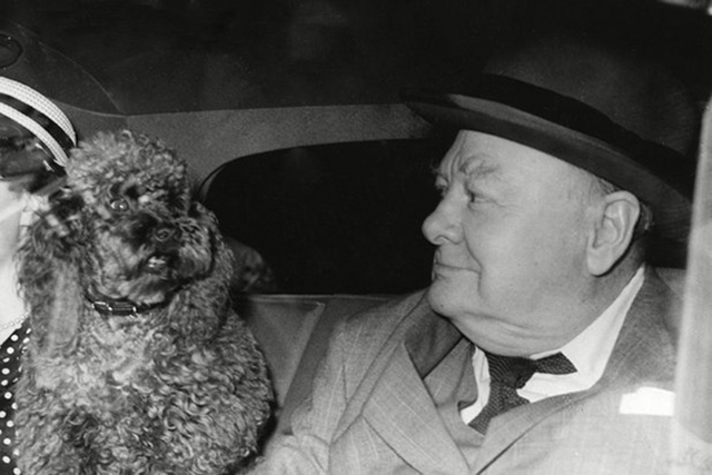 Winston Churchill with Rufus