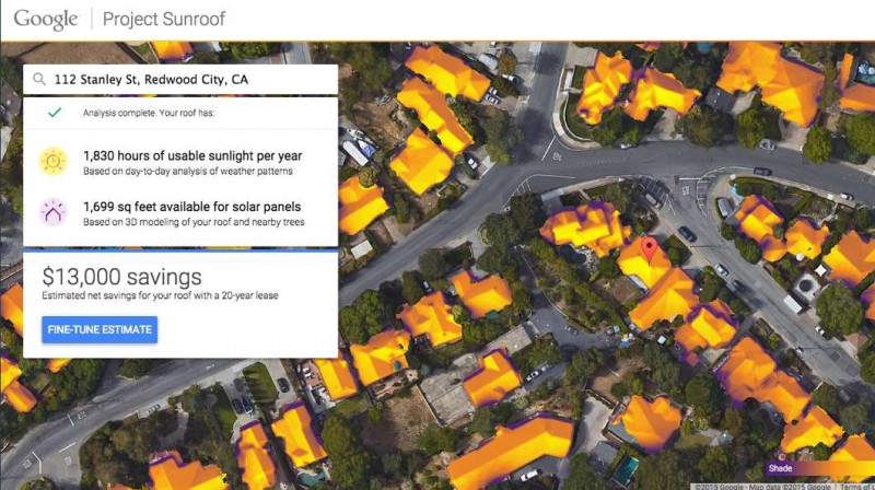 Проекта Sunroof на Google стимулира използването на слънчеви панели