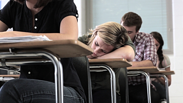 sleepy schoolgirl