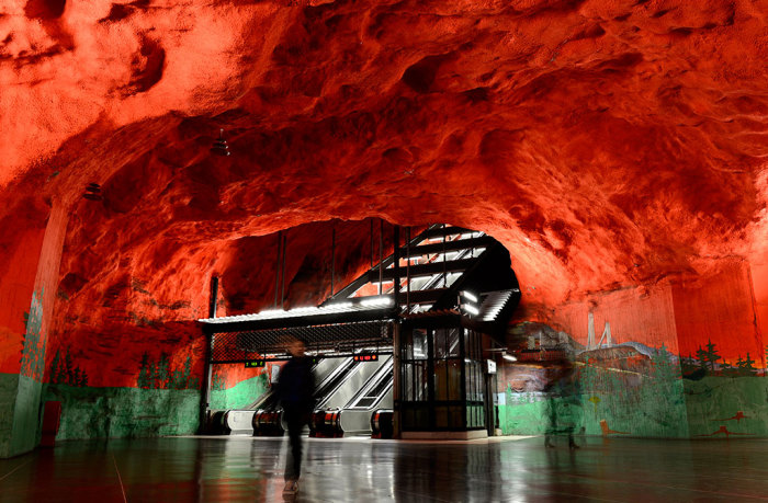 Станция метро. Стокгольм, Швеция.