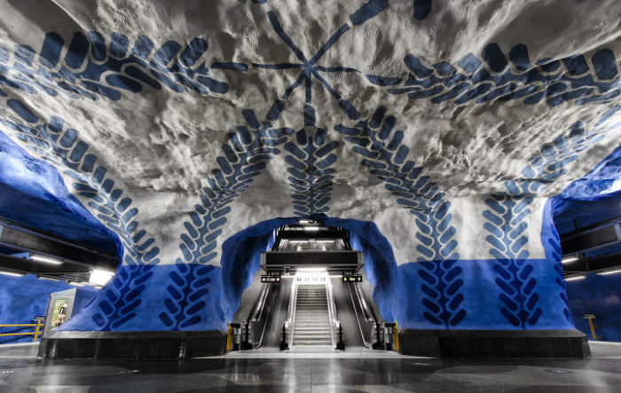 Стокгольм, Швеция - станция метро. 3