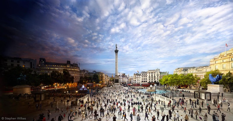 Трафальгарская площадь, Лондон, 2014 год